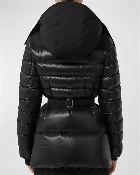 burberry burniston belted puffer coat.